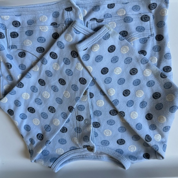 DKNY BABY 6-9 months Boys blue long sleeve quilted snap up outerwear - Picture 8 of 15